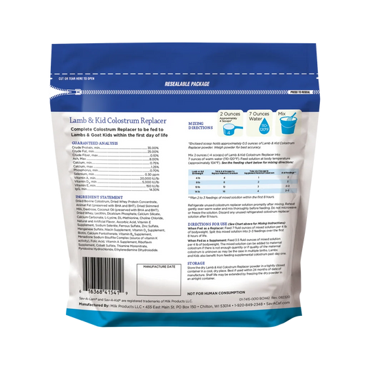 Lamb & Kid Colostrum Replacer
