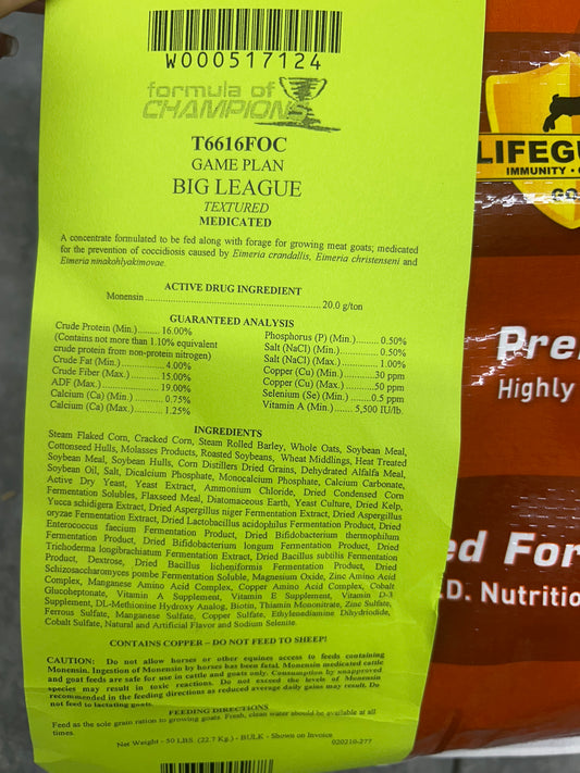 Formula Of Champions Big League Goat Feed