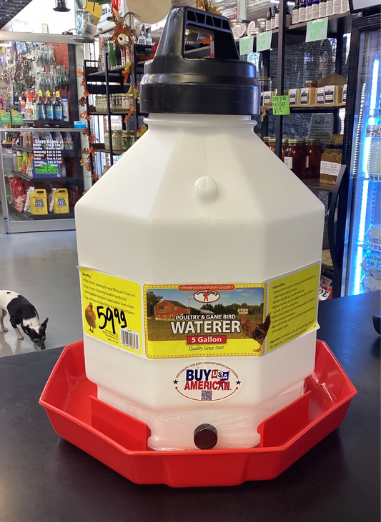 Poultry and Game Bird Waterer 5 Gal
