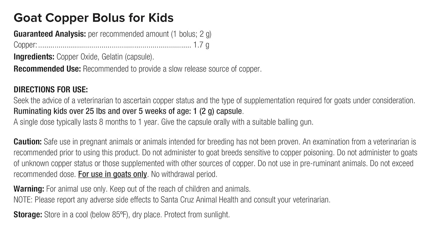 UltraCruz Goat Copper Bolus for Kids