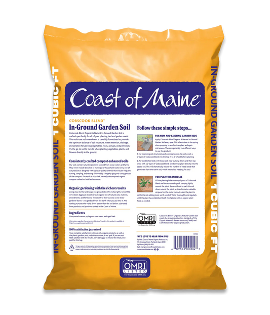 Tierra para jardín de la costa de Maine, mezcla Cobscook