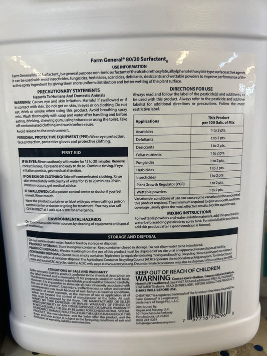 Farm General 80/20 Surfactant