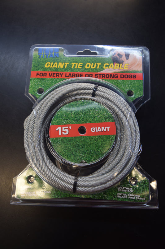 Titan Giant Tie Out Cable 15'