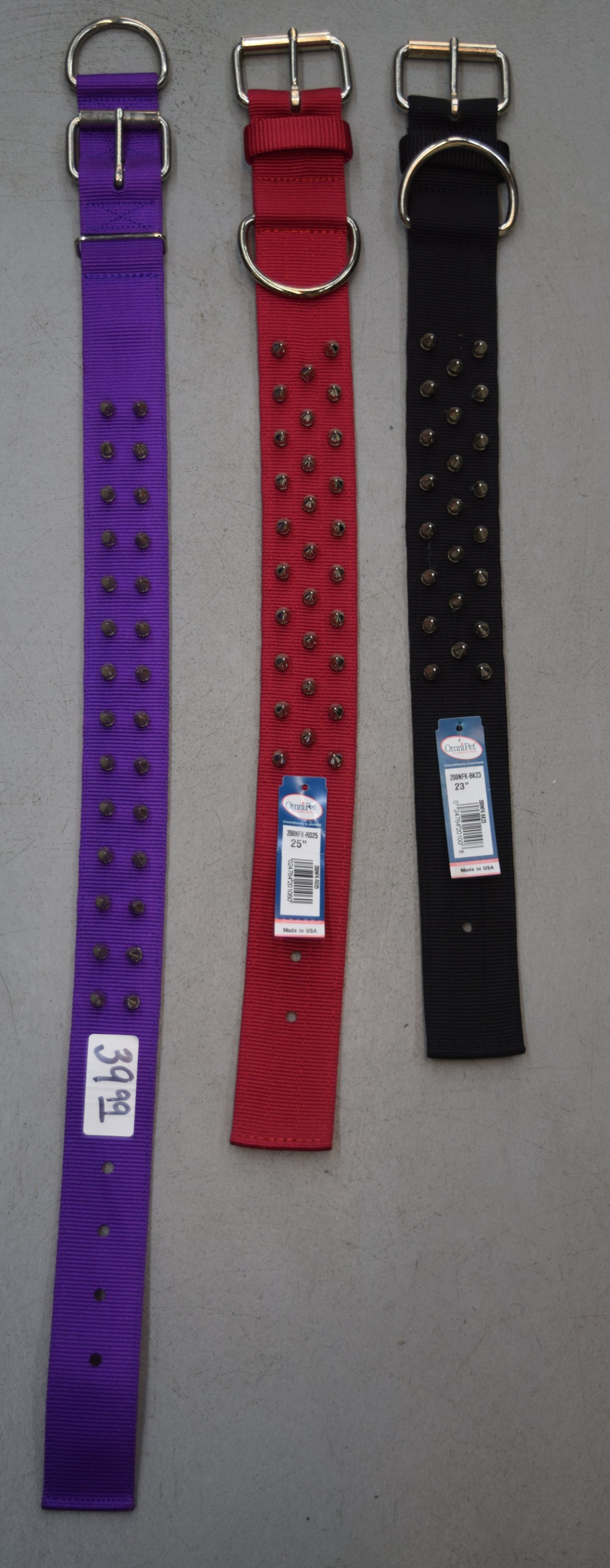 Nylon Triple Spike Collar