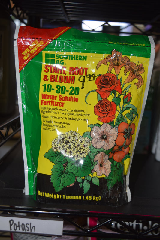 Start, Root, & Bloom 10-30-20 Water Soluble Fertilizer