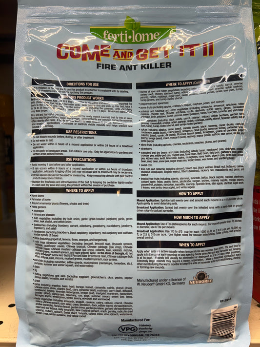 Come and Get It II - Fire Ant Killer - Ferti Lome