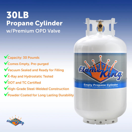30lb Propane Tank LP Cylinder with OPD - Camper size