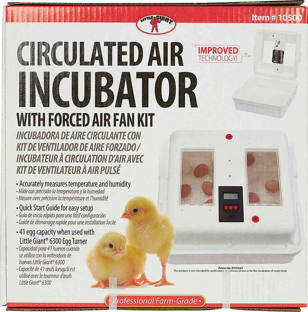 Circulated Air Incubator with Forced Air Fan Kit