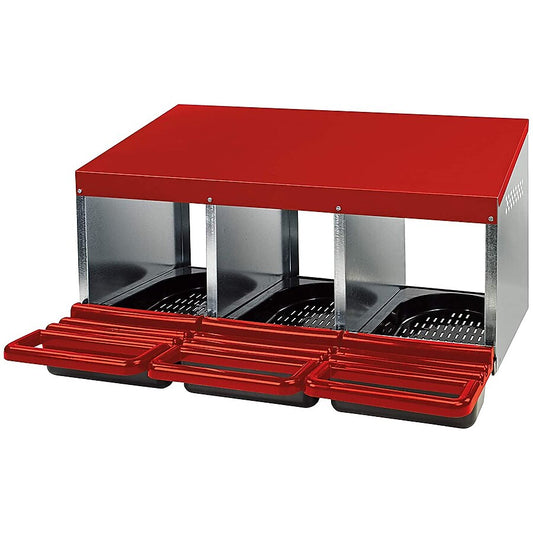 Little Giant Galvanized Steel Chicken and Poultry Nesting Box For Eggs Triple Bay