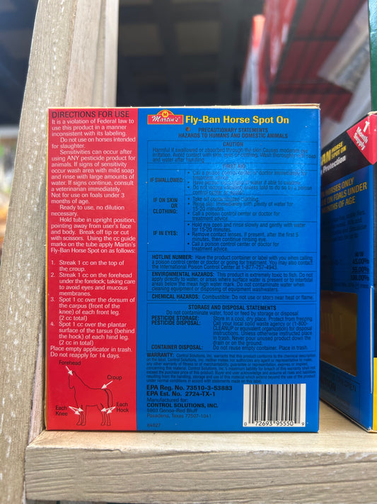 Martin’s Fly-Ban Spot On Fly Treatment