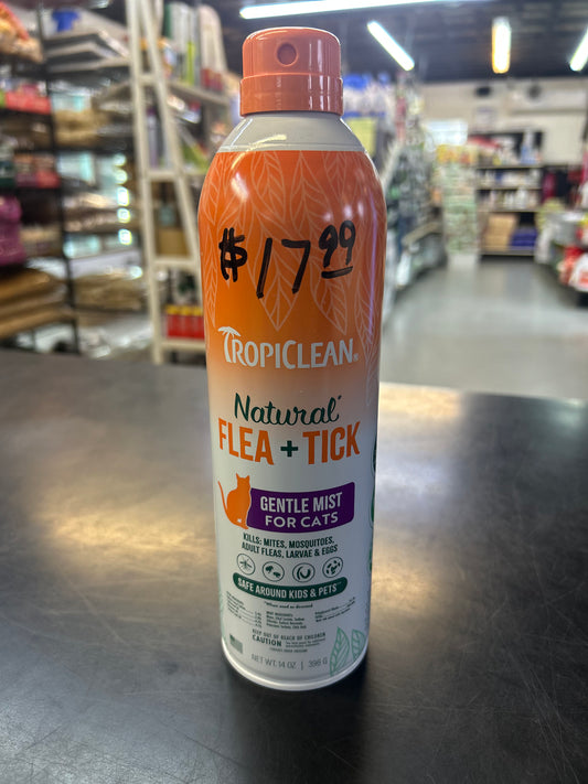 Tropiclean Natural Flea + Tick Gentle Mist for Cats