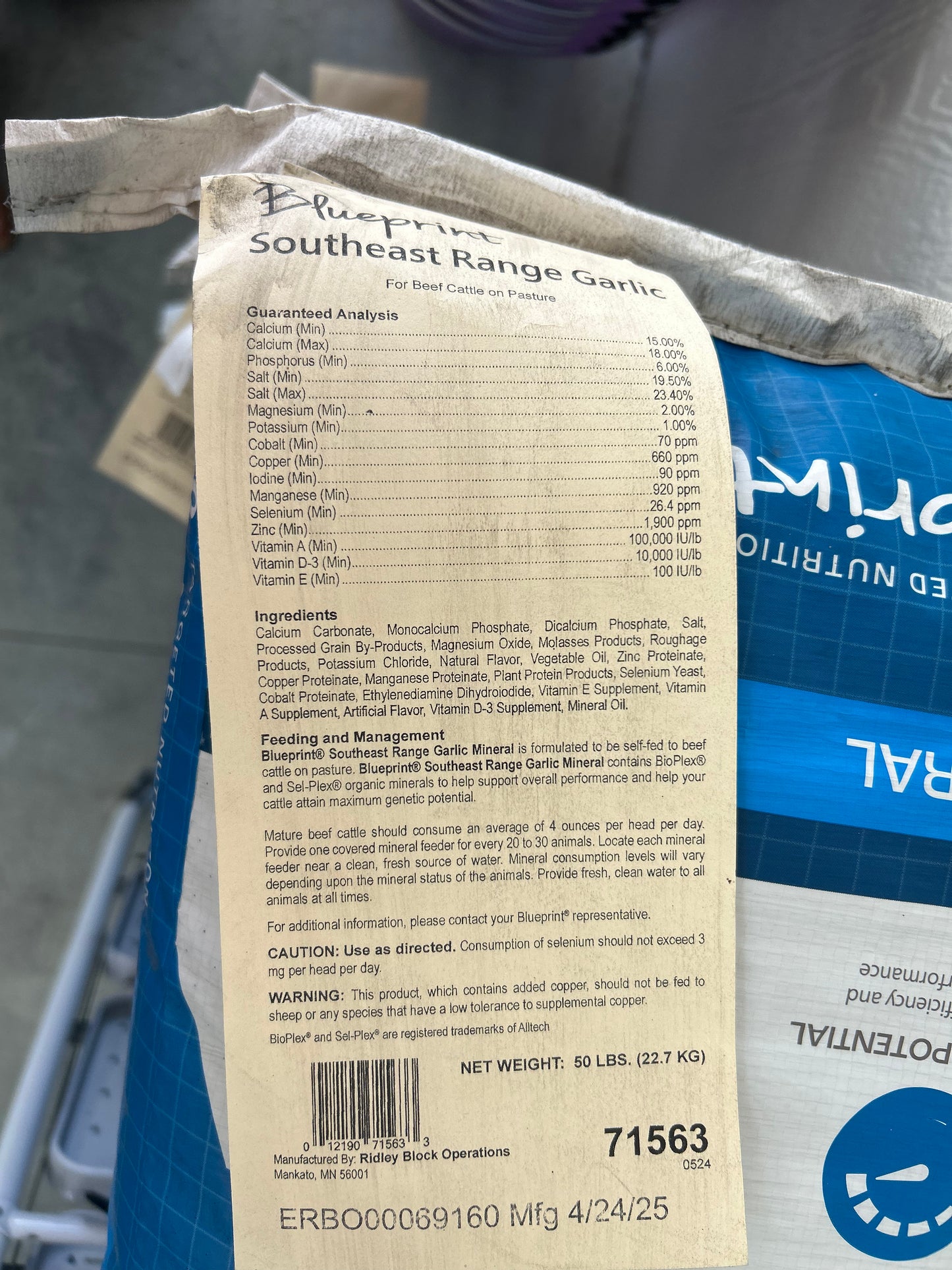 Blueprint Southeast Range Garlic Mineral