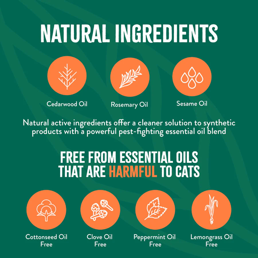 Tropiclean Natural Flea + Tick Gentle Mist for Cats