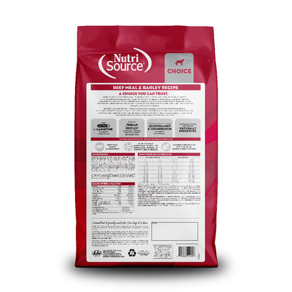 Nutrisource Beef Meal & Barely 5lb, 40lb