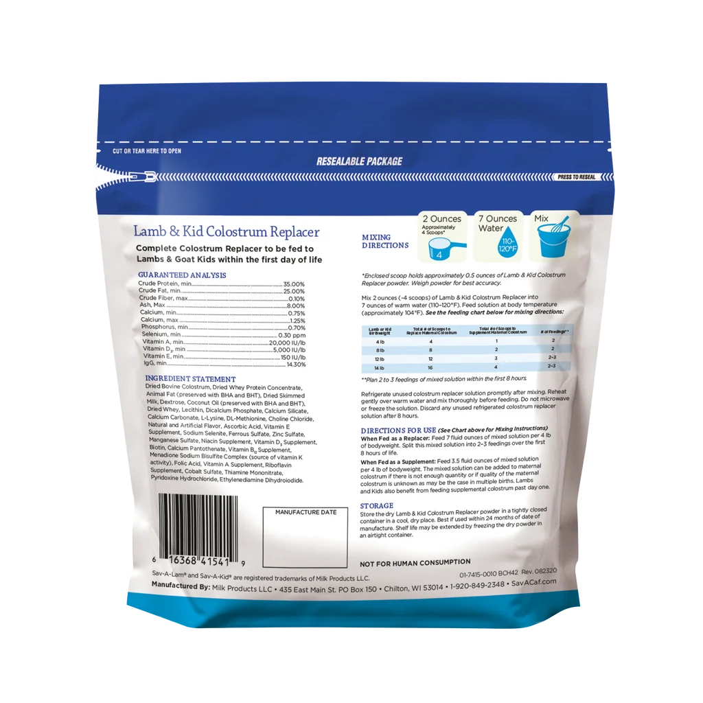 Lamb & Kid Colostrum Replacer