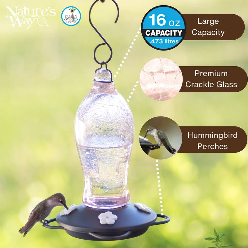 Nature’s Way Pink Artesian Hummingbird Feeder