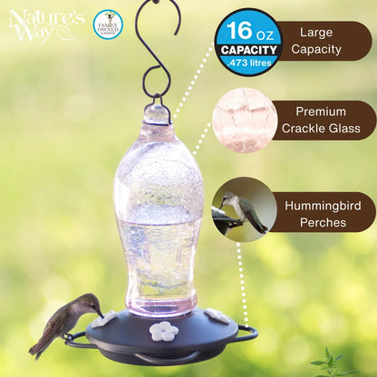 Nature’s Way Pink Artesian Hummingbird Feeder