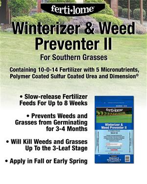 Winterizer & Weed Preventer II 10-0-14