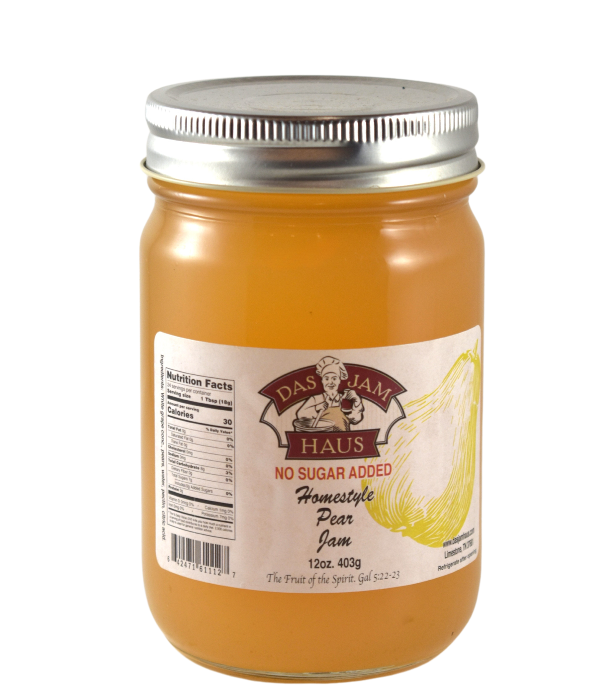 No Sugar Added Pear Jam