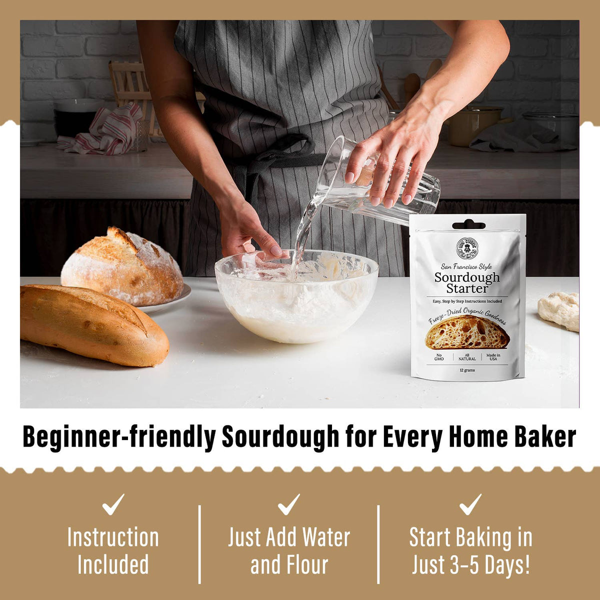 Original White Sourdough Starter Culture, Organic 12g