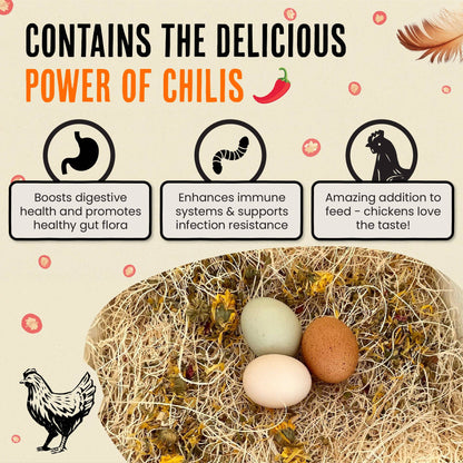 Chicken Nesting Herbs | Pest Repellent | For Chicken Coops: 1 Pouch (1lb)