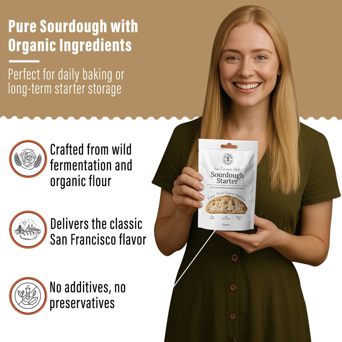Original White Sourdough Starter Culture, Organic 12g
