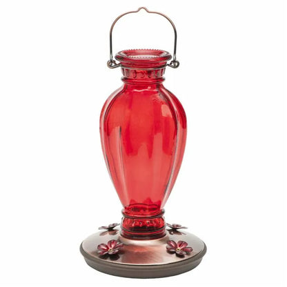 Perky-Pet Daisy Vase Vintage Glass Hummingbird Feeder