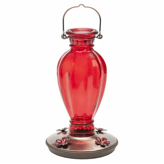 Perky-Pet Daisy Vase Vintage Glass Hummingbird Feeder