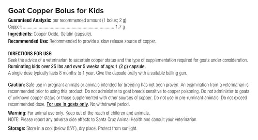 UltraCruz Goat Copper Bolus for Kids