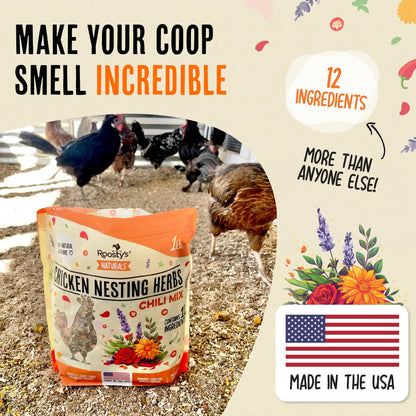 Chicken Nesting Herbs | Pest Repellent | For Chicken Coops: 1 Pouch (1lb)