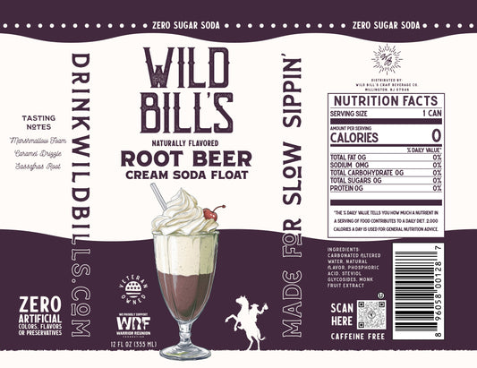 Root Beer: Zero Sugar Soda, Clean Ingredients, 12-Pack, Cans