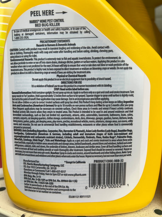 Bed Bug Killer - Harris Home Pest Control