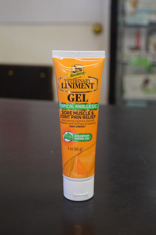 Absorbine Veterinary Topical Menthol Sore Muscle & Arthritis Pain Relief Liniment Gel, 3-oz tube
