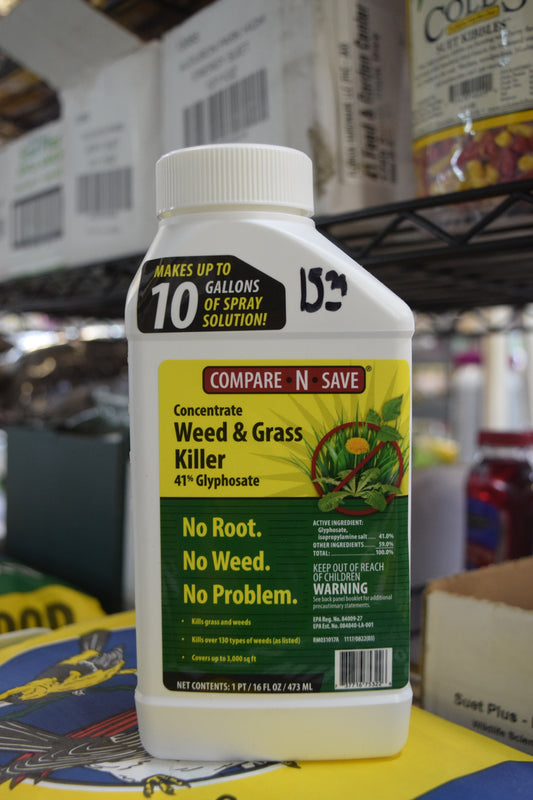 41% Glyphosate Weed & Grass Killer - Concentrate 1 Pt