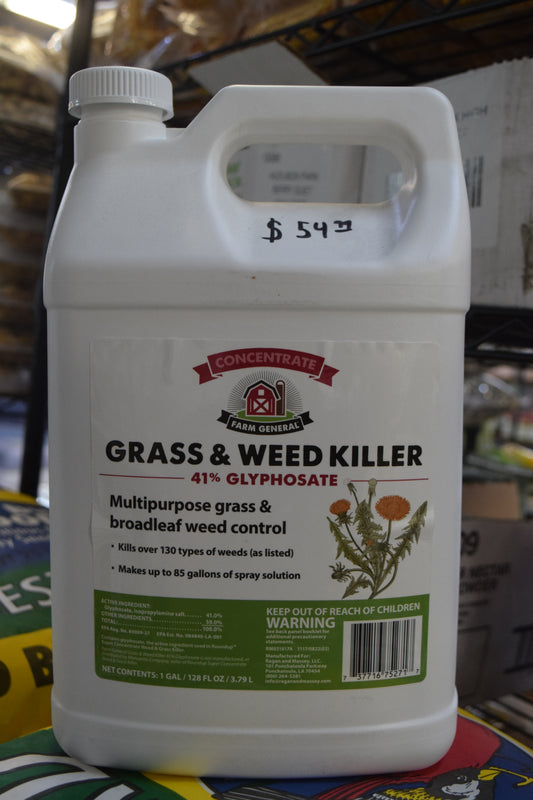 41% Glyphosate Weed & Grass Killer - Concentrate 1 Gal