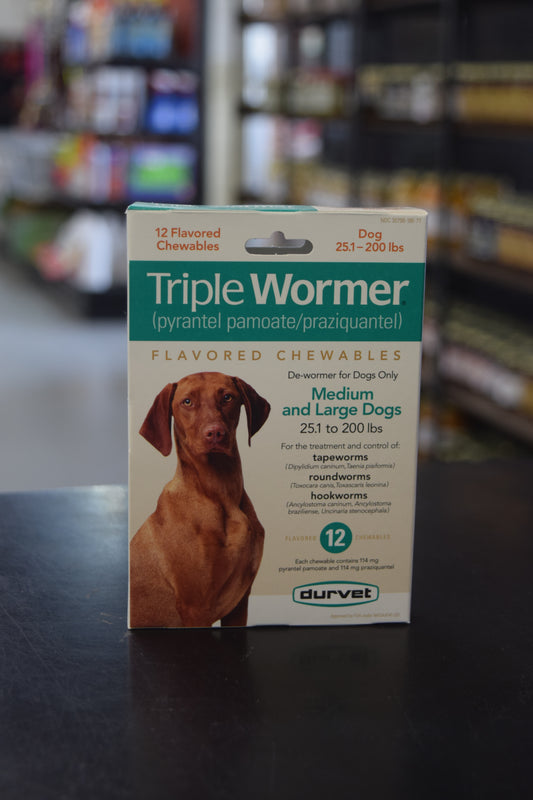 Triple Wormer Large Dog Chewables 12ct