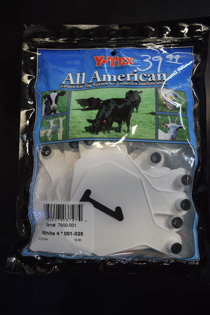 Y-Tex All American 2 Piece Ear Tag System