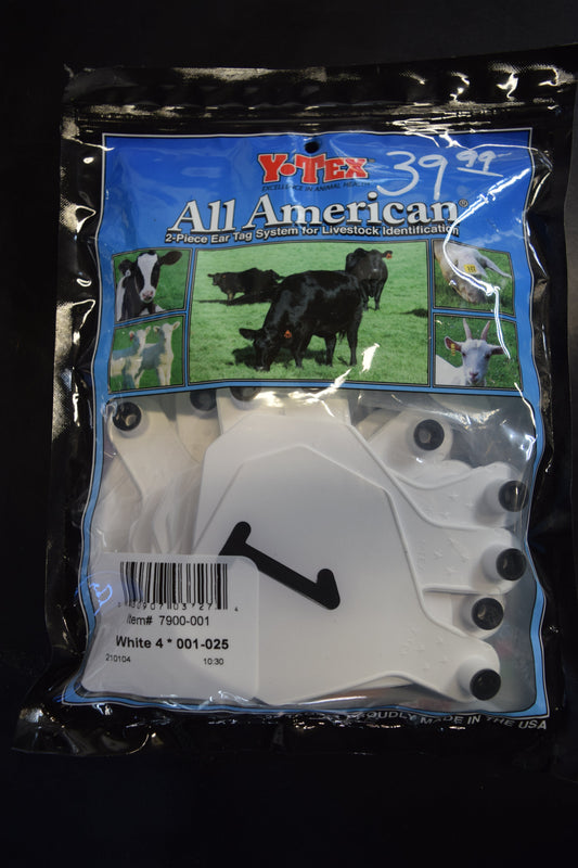 Y-Tex All American 2 Piece Ear Tag System