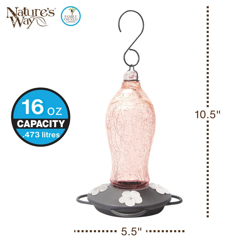 Nature’s Way Pink Artesian Hummingbird Feeder