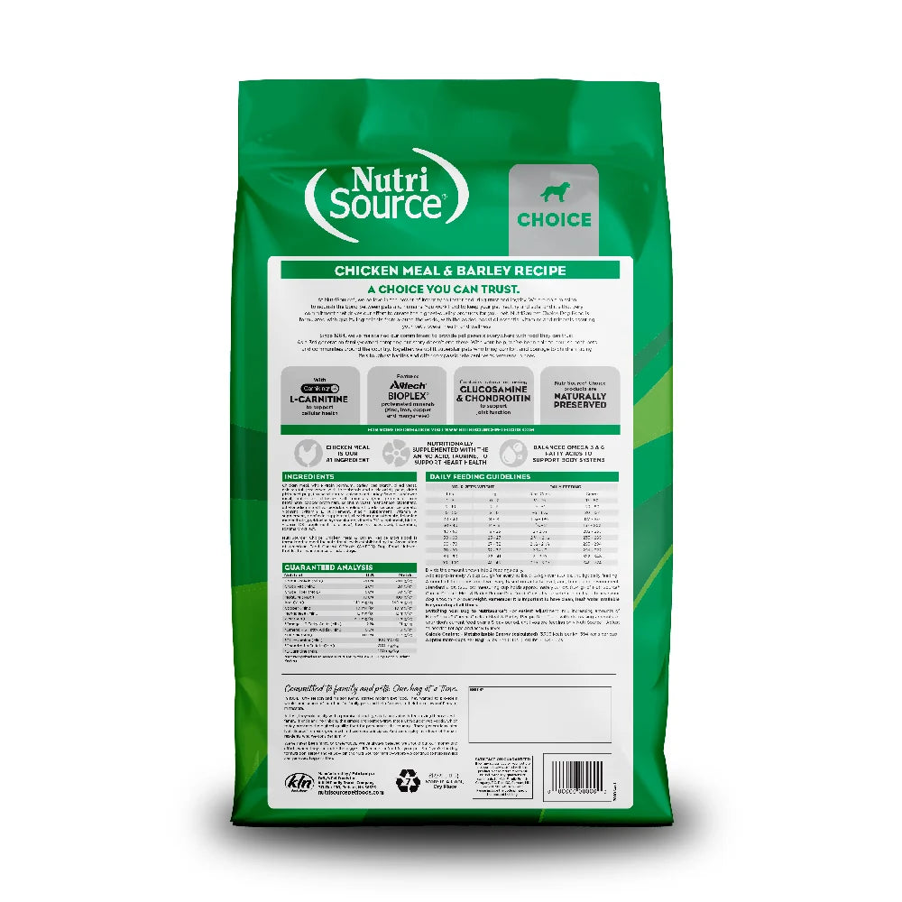 Nutrisource Chicken Meal & Barley 5lbs, 40lbs