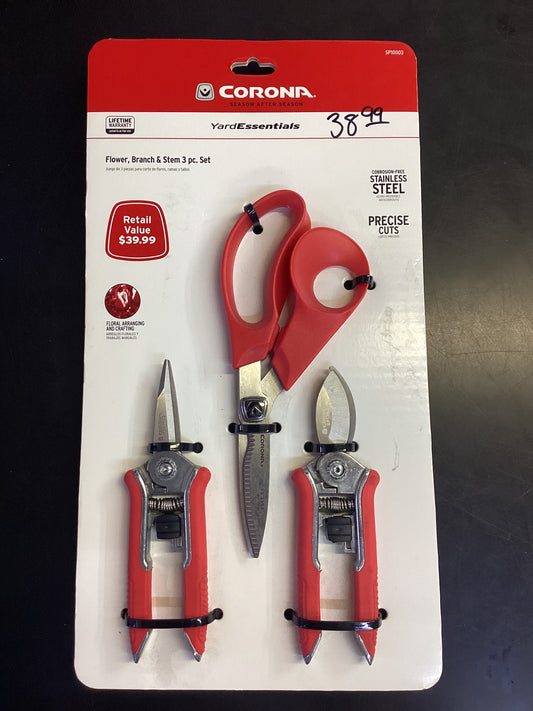 Corona Flower, Branch and Stem 3pc. Set