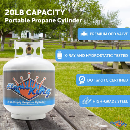 20lb Propane Tank LP Cylinder with OPD - Grill Size