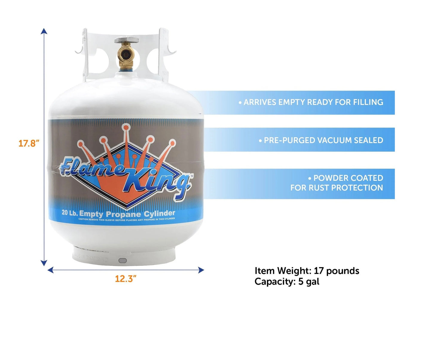 20lb Propane Tank LP Cylinder with OPD - Grill Size