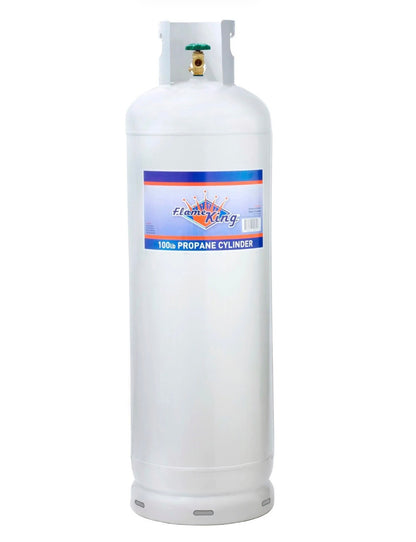 Flame King 100lb Empty Propane Tank LP Cylinder with POL Valve