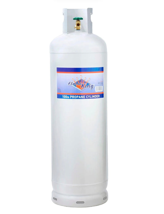 Flame King 100lb Empty Propane Tank LP Cylinder with POL Valve