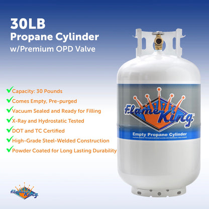 30lb Propane Tank LP Cylinder with OPD - Camper size