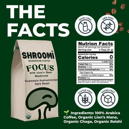 Shroomi Mushroom Coffee - DARK ROAST GUATEMALA HUEHUETENANGO
