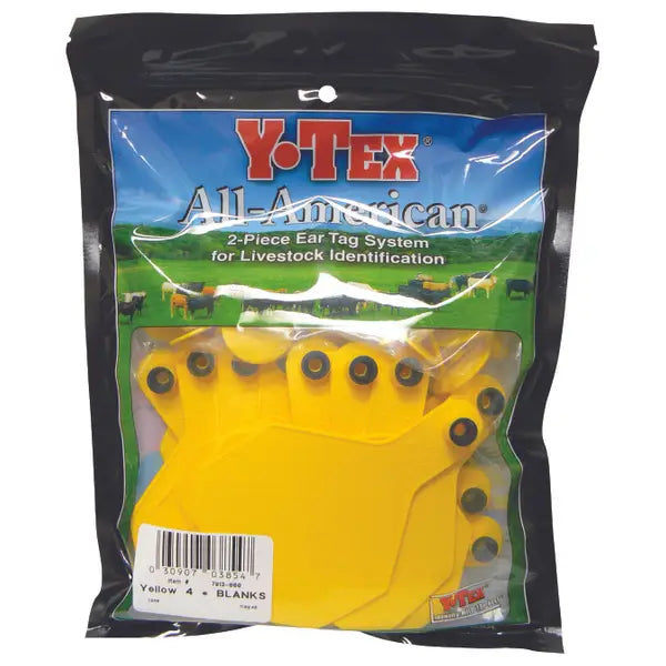 Y.Tex American Yellow 4in Ear Tag