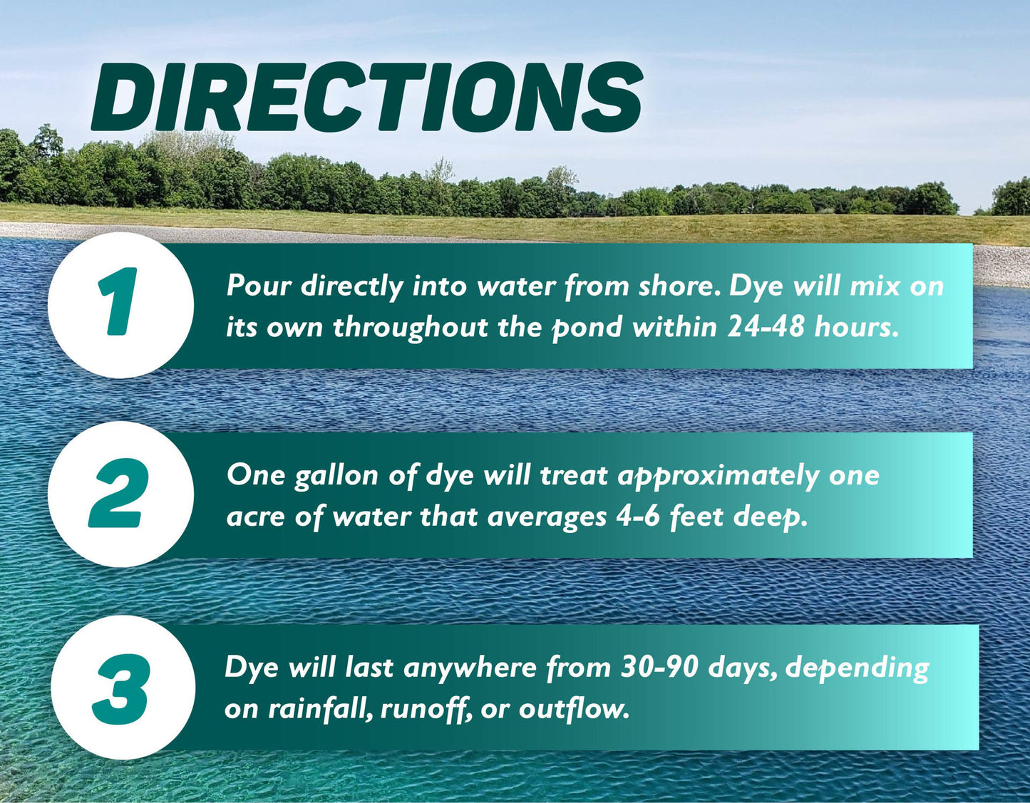 Ocean Blue Pond Dye