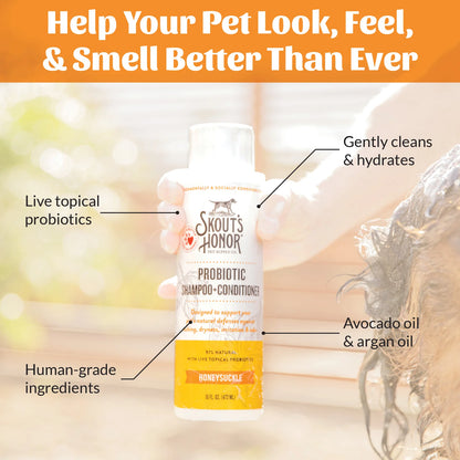 Scout’s Honor Probiotic Shampoo + Conditioner for Dogs & Cats